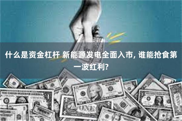 什么是资金杠杆 新能源发电全面入市, 谁能抢食第一波红利?